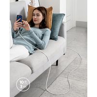 Anker PowerLine II USB-C & ライトニングケーブル 3m USB ホワイト