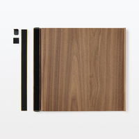 無印良品 スタッキングシェルフ 木製扉 ウォールナット材突板 幅37.1×奥行2.5×高さ36.5cm 良品計画