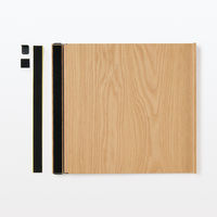 無印良品 スタッキングシェルフ 木製扉 オーク材突板 幅37.1×奥行2.5×高さ36.5cm 良品計画