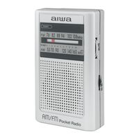 アイワマーケティングジャパン ラジオ ポータブルポケット型 巻取式イヤホン 電池式 AM/FM(ワイドFM) GAA4-PPR0003(SV) 1台