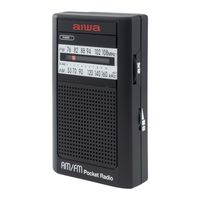 アイワマーケティングジャパン ラジオ ポータブルポケット型 巻取式イヤホン 電池式 AM/FM(ワイドFM) GAA4-PPR0003(BK) 1台