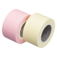 アスクル はたらく ロールふせん 25mm×10m巻 パステルイエロー＆ピンク 1セット(12巻:2巻入×6箱) ロール付箋 オリジナル