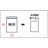 山櫻 窓付 茶封筒 角20 スミ貼 窓 C920 クラフトCoC 85 YAMA-2659-0056 1セット(1袋(100枚)×5)