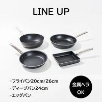 マイヤージャパン フライパン 26cm IH ガス火対応 ミニマル PM-P26BK 1個