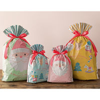 ヘッズ チャーミングクリスマスリボン付PEギフトバッグーM XCM-RBM 1袋(20枚)