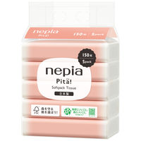 ティッシュペーパー 150組（5個入）ネピア ピタ！ソフトパックティシュ 1セット（1パック（5個入）×16）王子ネピア