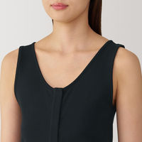 【レディース】無印良品 婦人 前開きタンクトップ 婦人M 黒 良品計画