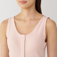 【レディース】無印良品 婦人 前開きカップ入りタンクトップ 婦人L ライトピンク 良品計画