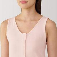 【レディース】無印良品 婦人 前開きタンクトップ 婦人M ライトピンク 良品計画