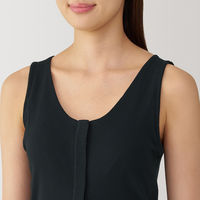 【レディース】無印良品 婦人 前開きカップ入りタンクトップ 婦人S 黒 良品計画