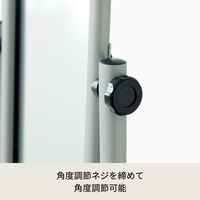 永井興産 パイプスタンドミラー（キャスター付）グレー 幅300×奥行375×高さ1570mm NK-108GY 1台