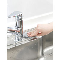 キッチンクリーナー シンクみがき 六角型 水だけでスッキリ アルミ粒子入り ライトグレー 1個（10枚入） カワタキコーポレーション