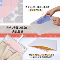 プラス イトオシ うちわケース PP製 片面不透明 ポケット付 オフホワイト 91479 1枚