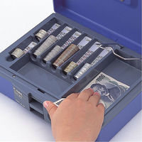 カール事務器 キャッシュボックス 青 CB-8400-B（わけあり品）