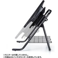 サンワサプライ サイネージ向けモニターロースタンド CR-LAST33 1個 幅519×奥行429×高さ442mm AV機器収納棚 トレー付き