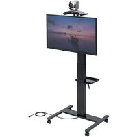 サンワサプライ 省スペース 電動昇降 ディスプレイスタンド 幅600×奥行500×高さ1965mm CR-PL38BK 1台（直送品）