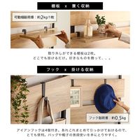 ホームテイスト Escala-エスカーラ- 突っ張り 木板ラダーラック 幅600×奥行150×高さ2600mm ウォールナット TLR-60 1台（直送品）