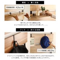 ホームテイスト Escala-エスカーラ- 突っ張り 木板ラダーラック 幅800×奥行150×高さ2600mm シャビーオーク TLR-80 1台（直送品）