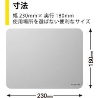 マウスパッド 標準サイズ スムースクロス採用 シンプルデザイン グレー MP-BF02GY エレコム 1個（直送品）