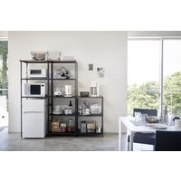 山崎実業 冷蔵庫上ラック タワー 幅600×奥行465×高さ1700mm ブラック 773596 1個（直送品）