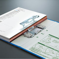 コクヨ　チューブファイル　エコツインR（間伐材使用）　A4タテ　とじ厚50mm　青　両開きパイプ式ファイル　フ-RTK650NB　1セット（5冊）