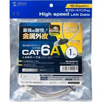 サンワサプライ カテゴリ6A金属外被LANケーブル KB-T6AMT-01 1個（直送品）