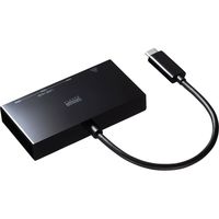 サンワサプライ USB Type-Cハブ付き ギガビットLANアダプタ USB-3TCH19RBK 1個（直送品）