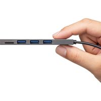 サンワサプライ USB Type-C 3ポート スリムハブ(microSDカードリーダー付き) USB-3TCHC17S 1個（直送品）