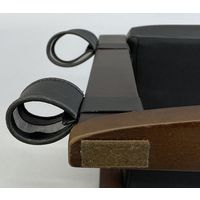 エイ・アイ・エス 曲げ木スツール スタッキング 杖ホルダー付き ハイタイプ ブラック/ダークブラウン 1セット(4脚入)（直送品）