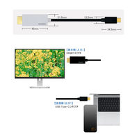 HDMIケーブル変換 1.8m Type-C[オス]-HDMI[オス] 4K/60Hz VV-UCHD018-UH-CA 1本 Vodaview