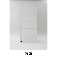 YAMAZEN（山善） 木製シェルフ（本棚 書棚） 5段 両開き（鍵付き・シリンダー錠） ホワイト 幅800×奥行360×高さ1845ｍｍ 1台（直送品）