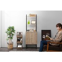 アイリスオーヤマ アイアンウッドストレージラック ブラック/アッシュブラウン IWSR-480 1台