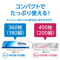 ティッシュペーパー 200組×60箱 スコッティ ウエルネス 1ケース（60箱：5箱入×12パック） 日本製紙クレシア