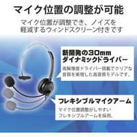 ヘッドセット 片耳 オーバーヘッド 4極ミニプラグ接続 ブラック HS-HP29TBK エレコム 1個（直送品）