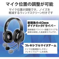 ヘッドセット 両耳 オーバーヘッド 4極ミニプラグ接続 40mmドライバ ブラック HS-HP30TBK エレコム 1個（直送品）