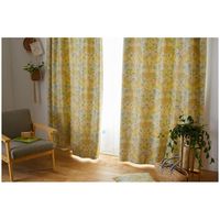 スミノエ デザインライフ カーテン ミックスブーケ V1323 1000×1780mm イエロー 4549781250540 1枚（直送品）