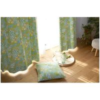 スミノエ デザインライフ カーテン オハナバタケ V1322 1000×1780mm ライトグリーン 4549781250519 1枚（直送品）