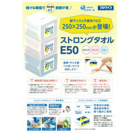 【不織布ウエス】 大王製紙 ストロングタオルE50 250×250mm ホワイト 1パック（100枚入）