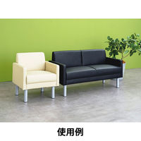 YAMAZEN シングルソファ 1人掛 アイボリー 耐アルコール・耐次亜塩素酸仕様 FAS-60M(IV) 幅600×奥行580×高さ700mm（直送品）