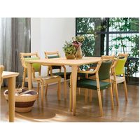 【軒先渡し】オリバー　介護用チェア　肘無・取手付タイプ　ブラウン/ナチュラル　高機能ビニールレザー　1脚（直送品）