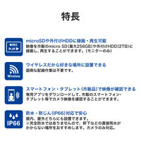 防犯カメラ 監視カメラ ワイヤレス フルHD WSSシリーズ増設用 センサーライト付 マイク・スピーカー内蔵 WSS1C DXアンテナ 1個（直送品）