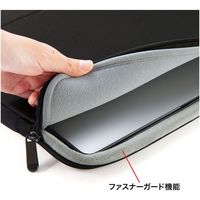 サンワサプライ MacBook用衝撃吸収ファスナー付インナーケース(13.3インチ) IN-MACFA13BK 1個