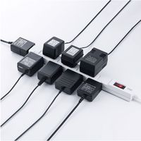 サンワサプライ スリムタップ(2P・8個口・1m)・電源延長コード TAP-SLIMSW8-1 1個