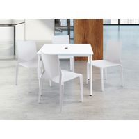 藤沢工業 TOKIO SZシリーズ リフレッシュチェア ホワイト SZ-4 WH 1セット（４脚入）（取寄品）