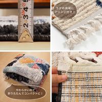 萩原 トルコ製 ウィルトンラグ MOROCCO 800×1500mm ビジューベージュ 240620123 1枚（直送品）