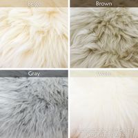 萩原 天然ムートン ロングクッション M-511-F 380×1200mm グレー 240619319 1枚（直送品）