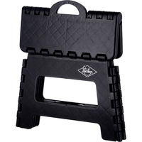 不二貿易 フォールディングステップスツール H22cm BK 86074 1個
