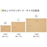アスカ 枠無しマグピンコルクボード LL CB345 1枚