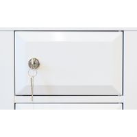 【車上渡し】仁張工作所 モディア 貴重品ロッカー 2列5段10人用 幅455×奥行240×高さ870mm クリアホワイト 1台（直送品）