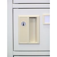 【車上渡し】仁張工作所 貴重品ロッカー シリンダー錠 5列10段50人用 幅1100×奥行240×高さ1600mm ホワイト 1台（直送品）